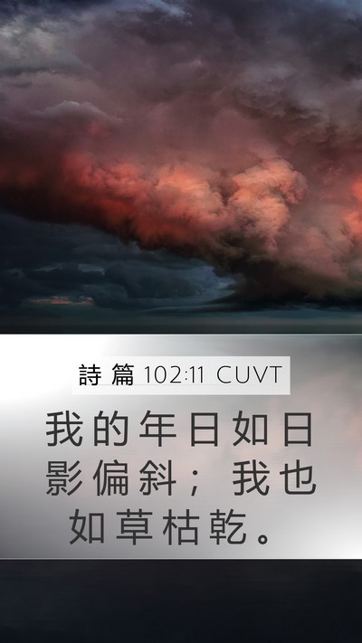 詩 篇 102:11 CUVT Bible Verse Image