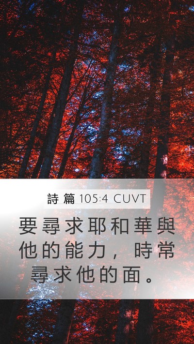 詩 篇 105:4 CUVT Bible Verse Image