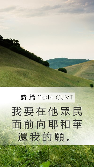 詩 篇 116:14 CUVT Bible Verse Image