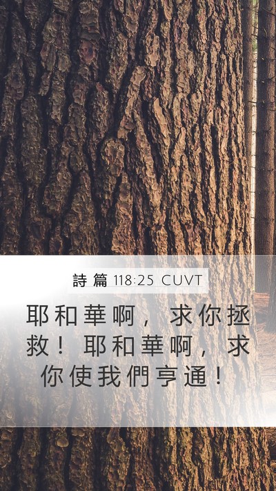 詩 篇 118:25 CUVT Bible Verse Image