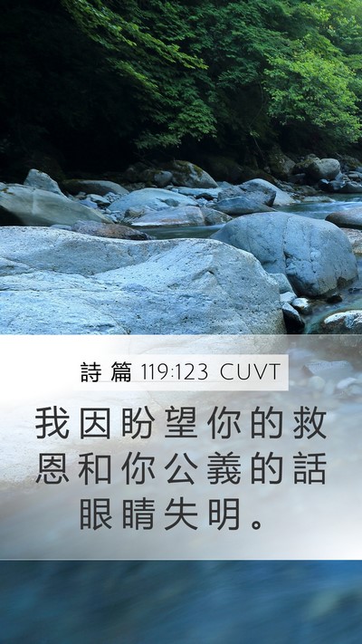 詩 篇 119:123 CUVT Bible Verse Image