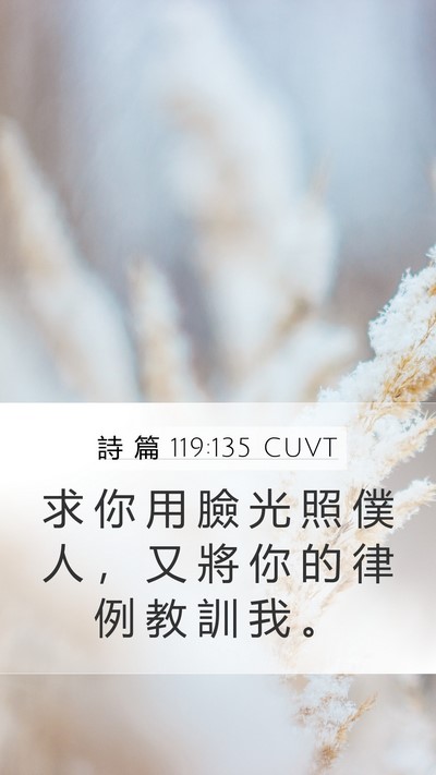 詩 篇 119:135 CUVT Bible Verse Image