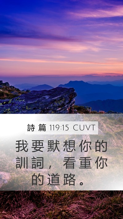 詩 篇 119:15 CUVT Bible Verse Image
