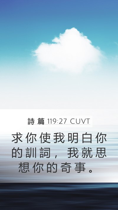 詩 篇 119:27 CUVT Bible Verse Image