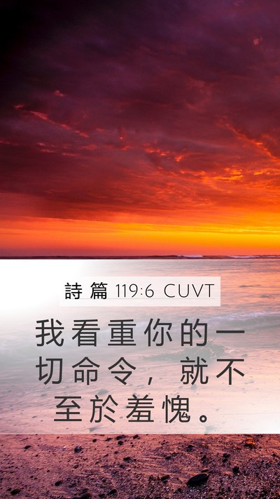 詩 篇 119:6 CUVT Bible Verse Image
