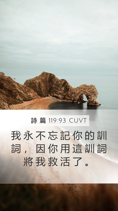 詩 篇 119:93 CUVT Bible Verse Image