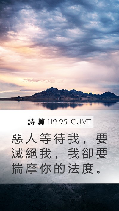 詩 篇 119:95 CUVT Bible Verse Image