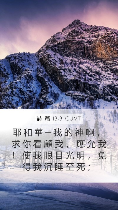 詩 篇 13:3 CUVT Bible Verse Image