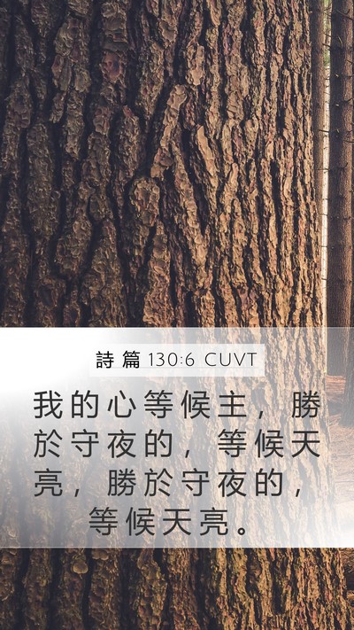 詩 篇 130:6 CUVT Bible Verse Image