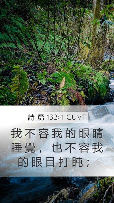 詩 篇 132:4 CUVT Bible Verse Image