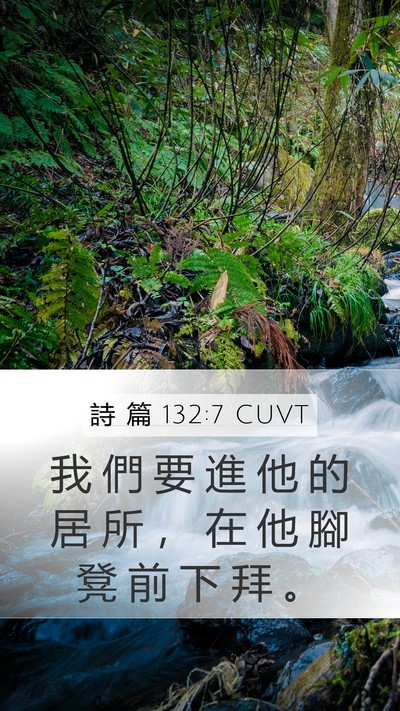 詩 篇 132:7 CUVT Bible Verse Image