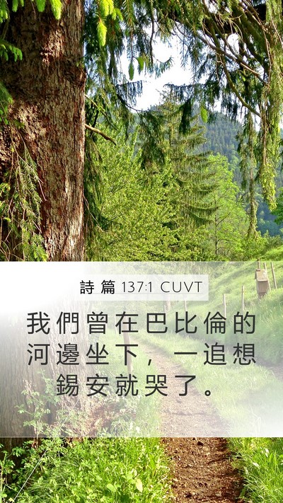 詩 篇 137:1 CUVT Bible Verse Image