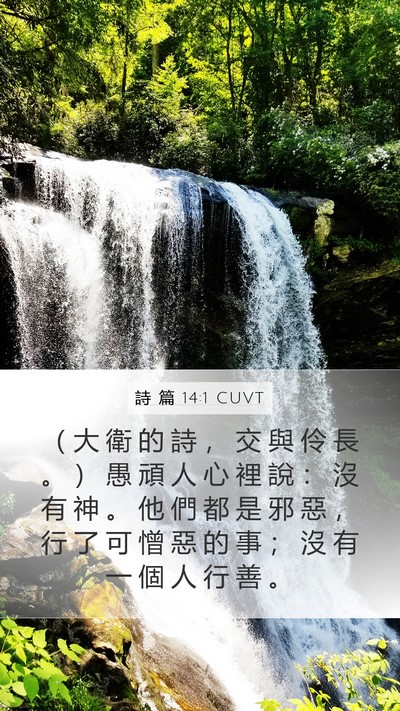 詩 篇 14:1 CUVT Bible Verse Image