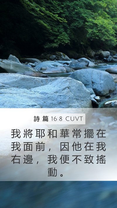 詩 篇 16:8 CUVT Bible Verse Image