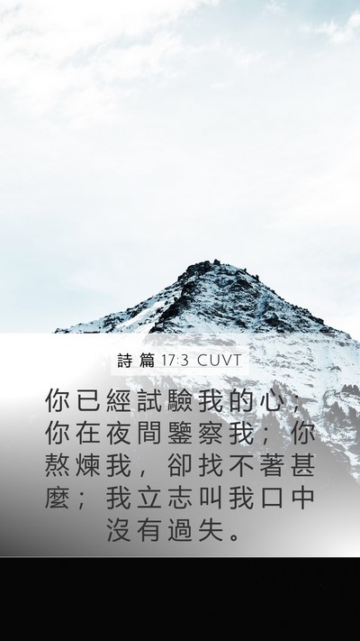 詩 篇 17:3 CUVT Bible Verse Image