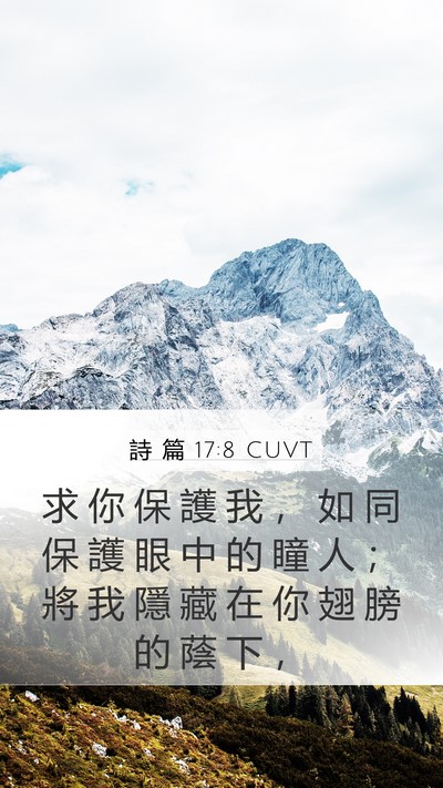 詩 篇 17:8 CUVT Bible Verse Image