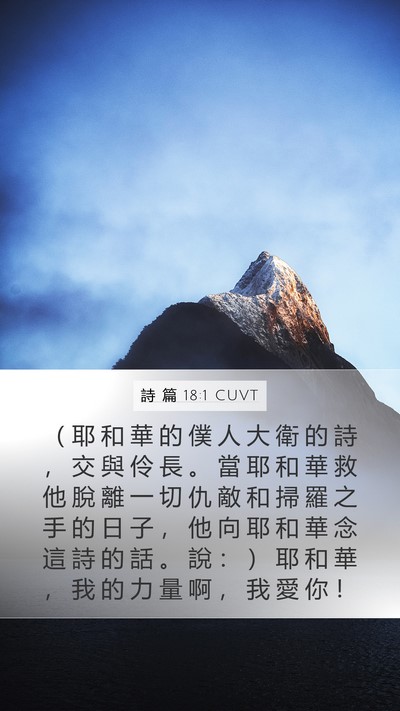 詩 篇 18:1 CUVT Bible Verse Image