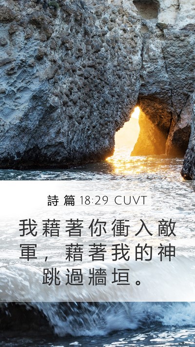 詩 篇 18:29 CUVT Bible Verse Image