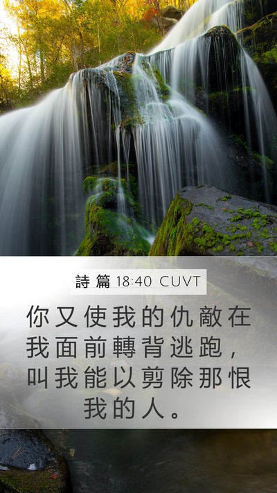 詩 篇 18:40 CUVT Bible Verse Image