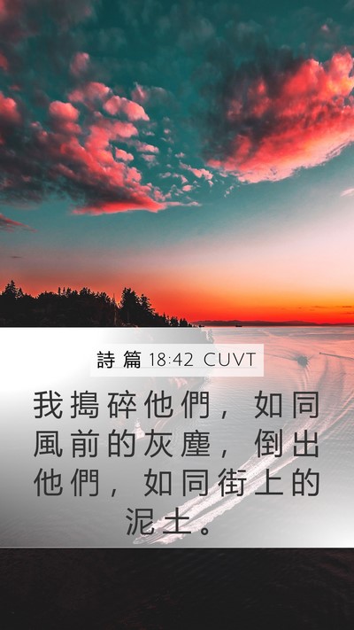 詩 篇 18:42 CUVT Bible Verse Image