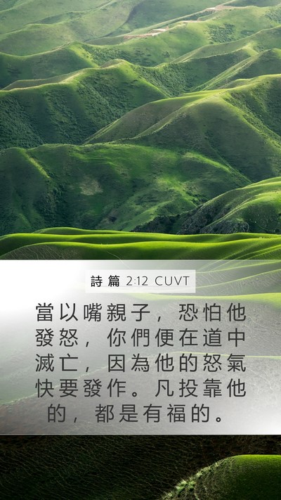 詩 篇 2:12 CUVT Bible Verse Image