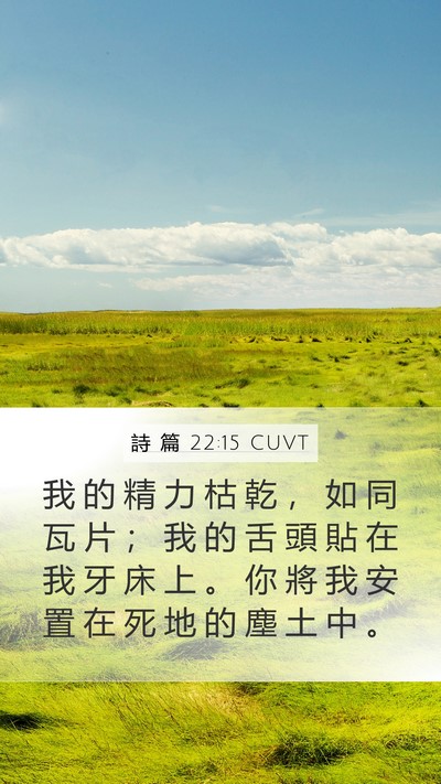 詩 篇 22:15 CUVT Bible Verse Image
