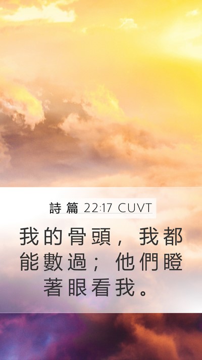詩 篇 22:17 CUVT Bible Verse Image