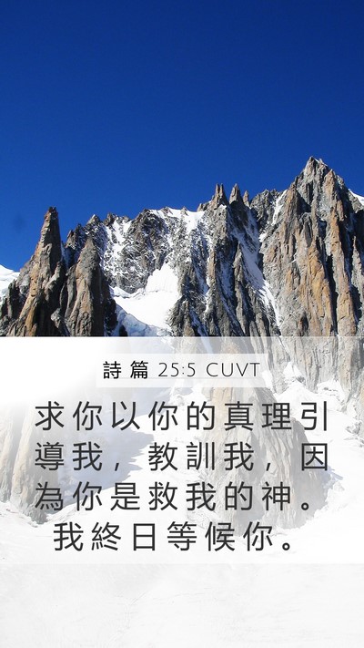 詩 篇 25:5 CUVT Bible Verse Image