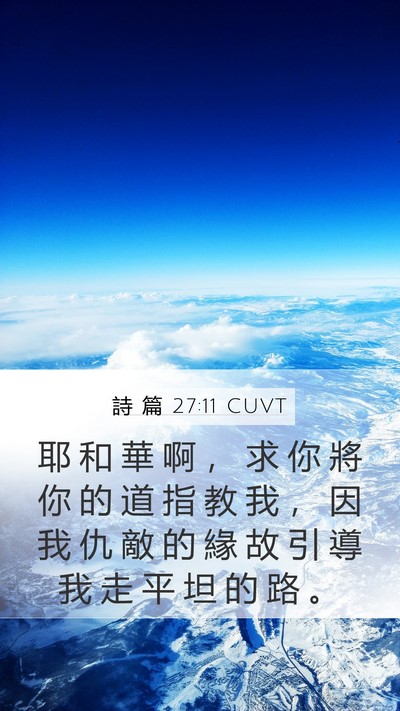 詩 篇 27:11 CUVT Bible Verse Image