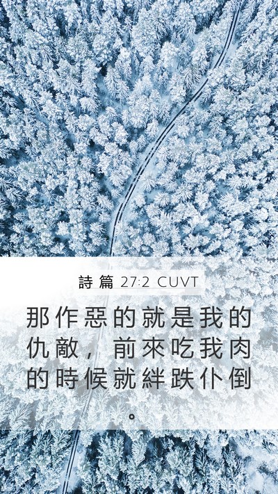 詩 篇 27:2 CUVT Bible Verse Image