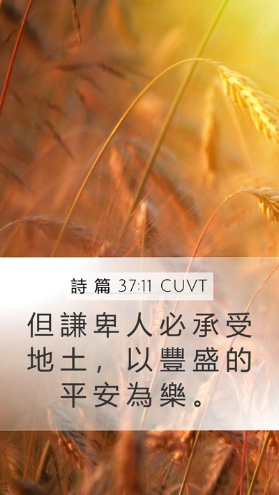 詩 篇 37:11 CUVT Bible Verse Image
