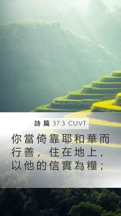 詩 篇 37:3 CUVT Bible Verse Image