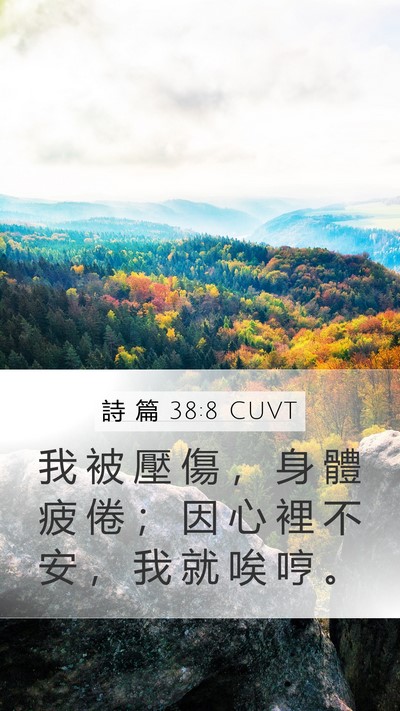 詩 篇 38:8 CUVT Bible Verse Image