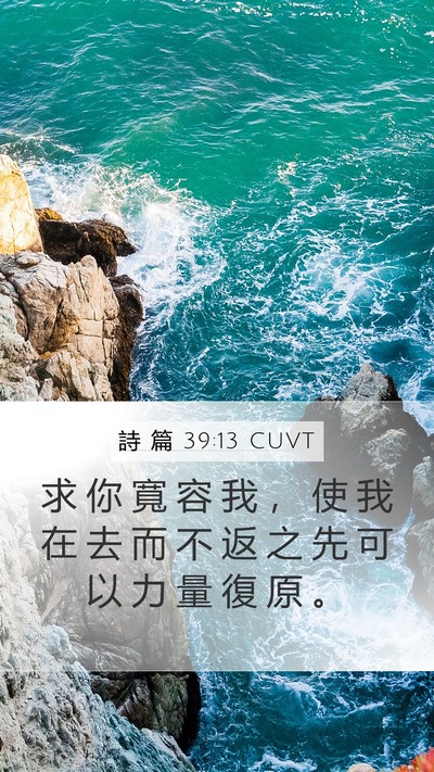 詩 篇 39:13 CUVT Bible Verse Image