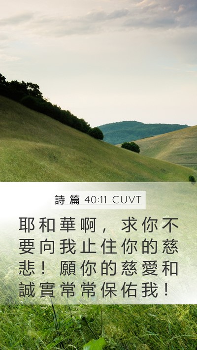 詩 篇 40:11 CUVT Bible Verse Image