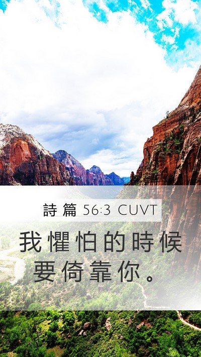 詩 篇 56:3 CUVT Bible Verse Image