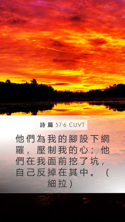 詩 篇 57:6 CUVT Bible Verse Image