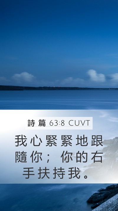 詩 篇 63:8 CUVT Bible Verse Image