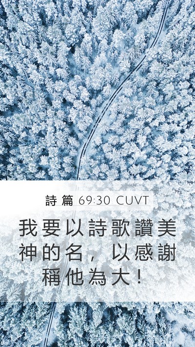 詩 篇 69:30 CUVT Bible Verse Image