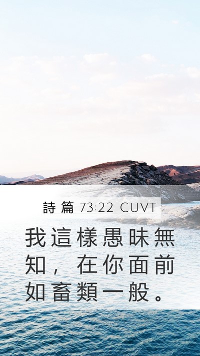 詩 篇 73:22 CUVT Bible Verse Image