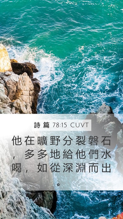 詩 篇 78:15 CUVT Bible Verse Image