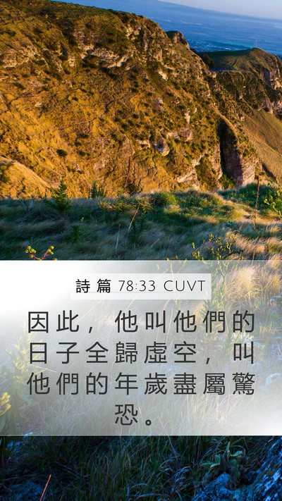 詩 篇 78:33 CUVT Bible Verse Image