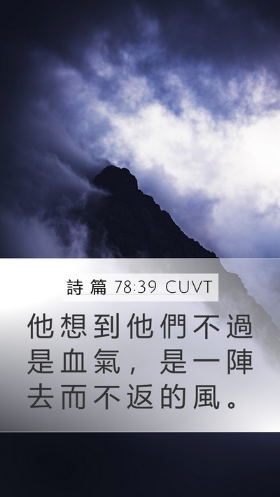 詩 篇 78:39 CUVT Bible Verse Image