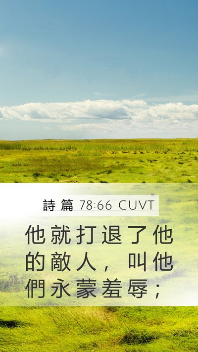 詩 篇 78:66 CUVT Bible Verse Image