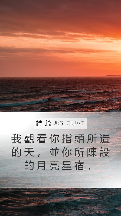 詩 篇 8:3 CUVT Bible Verse Image