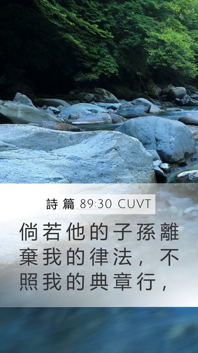 詩 篇 89:30 CUVT Bible Verse Image