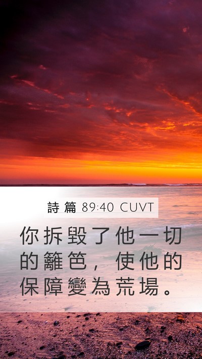 詩 篇 89:40 CUVT Bible Verse Image
