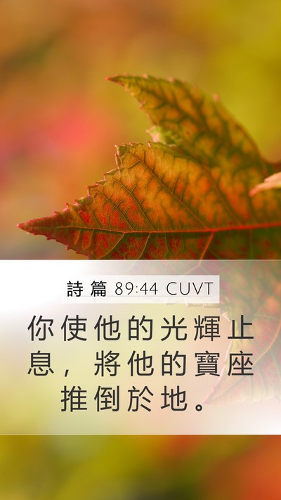 詩 篇 89:44 CUVT Bible Verse Image