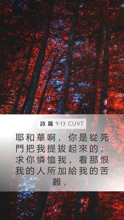 詩 篇 9:13 CUVT Bible Verse Image