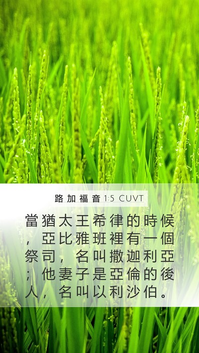 路 加 福 音 1:5 CUVT Bible Verse Image
